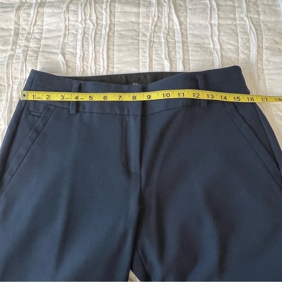 2/$30 Ann Taylor LOFT Navy Blue Julie Slacks Pants Wool Blend SZ 4 - Picture 14 of 16